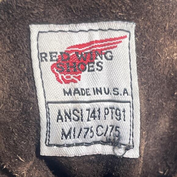 Red Wing Shoes Boots Mens Size 11 Brown Leather Work Oil Resistant Steel Toe USA - Picture 10 of 14